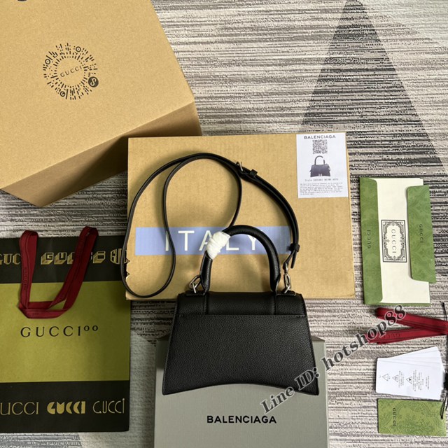 Gucci官網2029新款全皮女包 古馳BALENCIAGA×GUCCI聯名全新“Aria-時尚詠歎調”系列小號女包592833 gqy4748